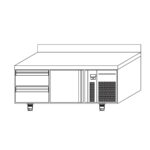 Mesa Fría GN 1/1 Refrigeración Bajo Cocina BCR-135-C Docriluc - Imagen 2