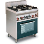 Cocina Modular De 4 Fuegos Con Horno Mixta Cf4-8gems Lotus