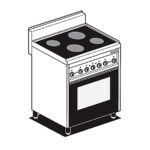 Cocina Modular Vitrocerámica Con Horno Eléctrica Cfc4-8et Lotus