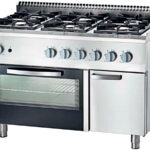 Cocina A Gas 6 Fuegos Con Horno Convección Eléctrico Fondo 700 9717130 Clima Hostelería