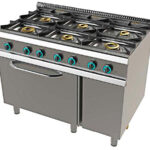 Cocina A Gas Con Horno Y Doble Corona Con Llama Piloto Fondo 700 Junex Fo7n601 Clima Hostelería