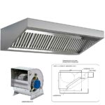 Campana Mural Slim Techo Bajo con 2 Turbinas 9/9 1/2 CV 2800x800x550h mm TSLS2889 Donbar