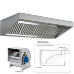 Campana Mural Slim Techo Bajo con 2 Turbinas 9/9 1/2 CV 3000x900x550h mm TSLS3099 Donbar
