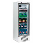 Armario Expositor Refrigerado Blanco 1 Puerta de Cristal 4 Estantes 355 Litros Gama ERC 620x595x1870h mm ERC 36 B Infrico