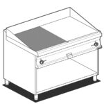Fry-top Modular 1/2 Liso+1/2 Estriado Eléctrico Ftlr-712et Lotus