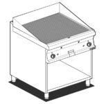 Fry-top Modular Estriado Cromado A Gas Ftr-78gs Lotus