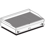 Fry-top Estriado Cromado Sobremesa Eléctrico Ftrt-712ets Lotus