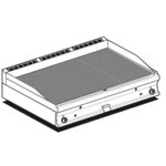 Fry-top Estriado Cromado Sobremesa A Gas Ftrt-712gs Lotus
