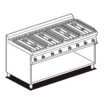 Cocina Modular De 8 Fuegos A Gas Pc-716gp Lotus