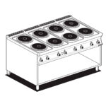 Cocina Modular De 8 Fuegos Eléctrica Pc-916et Lotus