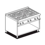 Cocina Modular De 6 Fuegos A Gas Pca-712gp Lotus
