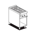 Cocina Modular De 2 Fuegos A Gas Pca-74gp Lotus