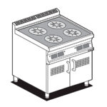 Cocina Modular De 4 Fuegos Eléctrica Pci-78etd Lotus