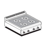 Cocina Sobremesa De 4 Fuegos Eléctrica Pcit-78et Lotus