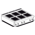 Cocina Sobremesa De 6 Fuegos Eléctrica Pcqt-912et Lotus