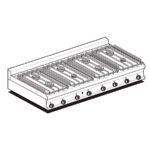 Cocina Sobremesa De 8 Fuegos A Gas Pct-716gp Lotus