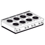 Cocina Sobremesa De 8 Fuegos Eléctrica Pct-916et Lotus