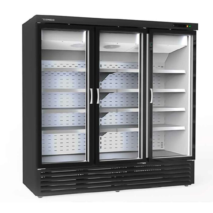 Armario Expositor de Refrigeración 1241 Litros con 3 Puertas de Cristal Color Blanco Gama Supermarket RVC-2003-BB Coreco - Imagen 1