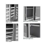 Armario Expositor de Refrigeración 1241 Litros con 3 Puertas de Cristal Color Blanco Gama Supermarket RVC-2003-BB Coreco - Imagen 4