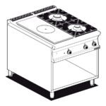 Cocina Modular Placa Con 2 Fuegos A Gas Tp2-98g Lotus