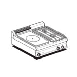 Cocina Sobremesa Placa Con 2 Fuegos A Gas Tp2t-78gp Lotus