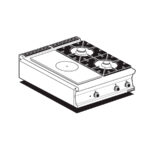 Cocina Sobremesa Placa Con 2 Fuegos A Gas Tp2t-98g Lotus