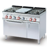 Cocina Modular Placa Con 4 Fuegos Sobre Horno A Gas Tpf4-712gp Lotus