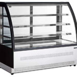 Vitrina Refrigerada Expositora Cristal Curvo Con Frío Ventilado Lpd1500c-p Black Clima Hostelería