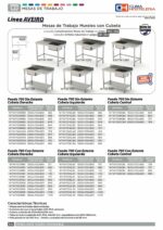 Mesa de Trabajo Acero Inoxidable Mural Con Estante y Con Cubeta a la Derecha 1500x700x850h mm WTW17015RB1 - Imagen 2