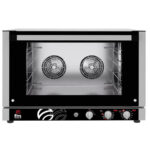 Horno Eléctrico de Panadería con Capacidad para 4 Bandejas de 600x400 con Doble Turbina o 4 Bandejas Gn 1/1 con Humificador y Grill RX 604 Plus HG Fm