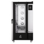 Horno Gastronomía Eléctrico Digital con Pantalla Táctil de 7" con Carro para 20 Bandejas Gn 2/1 STG 202 V7 T Fm