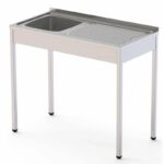 Fregadero Desmontado cuba IZQUIERDA+ escurridor DERECHA Fondo 500 de 800 x500 x850h mm AVEIRO IS1508L10S0