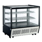 Vitrina Expositora Refrigerada Sobremesa con 4 Caras de Cristal XCW120Z Clima Hostelería