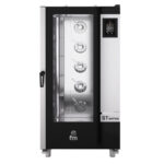 Horno Gastronomía Eléctrico Digital con Pantalla Táctil de 7" con Carro de 20 Bandejas Gn 1/1 STG 201 V7 T Fm