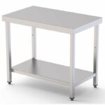 Mesa de Trabajo Acero inoxidable Central Con 1 Estante 2200x600x850h mm WTC160220S1