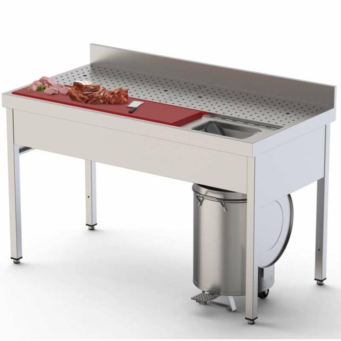 Mesa Preparación de Alimentos Acero Inoxidable Fondo 700 Con Mueble 1400x700x850h mm IS1714FPMS0 - Imagen 1