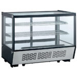 Vitrina Expositora Refrigerada Sobremesa con 4 Caras de Cristal XCW160Z Clima Hostelería