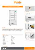 Armario Expositor Refrigerado 78 Litros 1 Puerta de Cristal 450x405x1030h mm 700878G Bartscher - Imagen 2