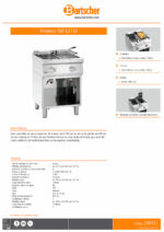 Freidora Eléctrica 11+11 Litros Modular con Grifo de Vaciado Gama 700 - 600x700x850h mm 286921 Bartscher - Imagen 2