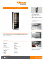 Armario de Maduración Armario Dry Age 380 en Acero Inoxidable 7 Estantes 380 Litros 595x750x1865h mm 700841 Bartscher - Imagen 2