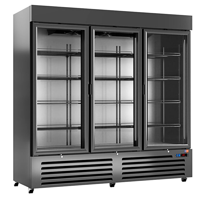 Armario Expositor Refrigerado 3 Puertas de Cristal 9 Estantes Gama Pekín 2057x726x2025h mm ARCH-1603V Clima Hostelería - Imagen 1