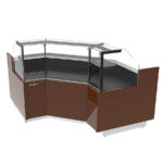 Vitrina Expositora Refrigerada Angulo 90º con Reserva para Cafetería y Pastelería Cristal Recto Gama MAGNUS 1750x960x1220h mm VMG 90 ACRU INFRICO
