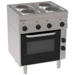 Cocina Eléctrica 4 Fuegos con Horno Eléctrico Modular Gama K60 - 700x600x850h mm T6PH70E4EC INFRICO