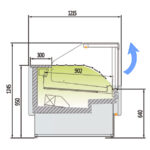 Vitrina Expositora Refrigerada sin Reserva Cristal Recto Evaporador Ventilado SERIE 12 - 3185x1215x1245h mm CVES-12-30-RR-TF CORECO - Imagen 2