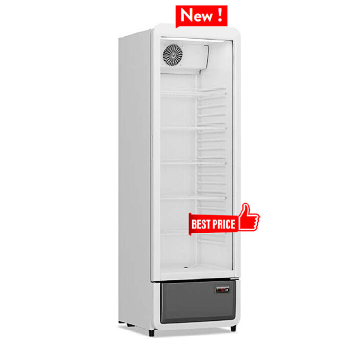 Armario Expositor Refrigerado 1 Puerta de Cristal 4 Estantes 280 Litros 540x560x1770h mm KORA 280 Horekus - Imagen 1