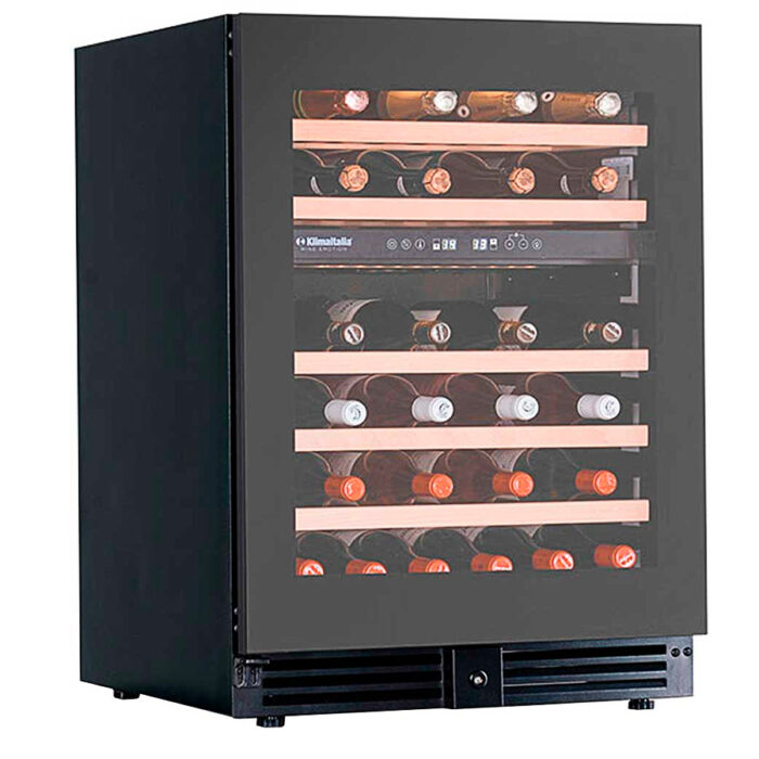 Armario Expositor Refrigerado Doble Temperatura para Vinos 1 Puerta de Cristal 148 Litros 52 Botellas 5 Estantes 595x573x820h mm KCW 46 G2 Horekus - Imagen 1