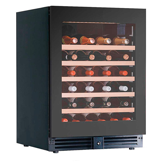 Armario Expositor Refrigerado para Vinos 1 Puerta de Cristal 150 Litros 52 Botellas 5 Estantes 595x573x820h mm KCW 51 G1 Horekus - Imagen 1