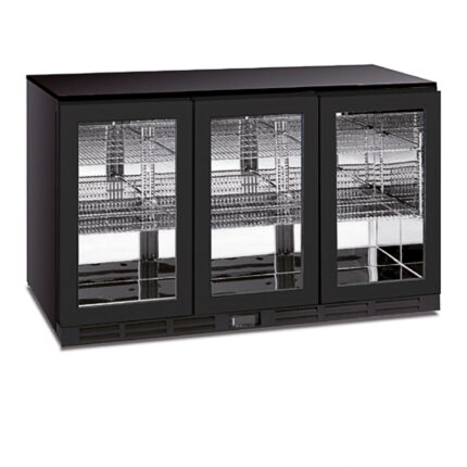 Armario Expositor Refrigerado Horizontal 3 Puertas de Cristal 2 Estantes 254 Litros 1350x526x852h mm KOLD BAR 300 Horekus