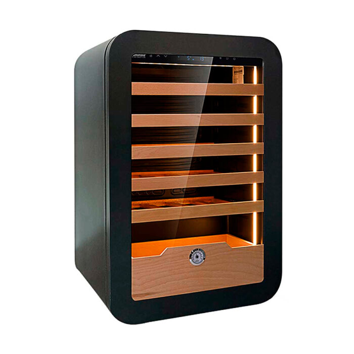Armario Expositor Refrigerado para Vinos 1 Puerta de Cristal 121 Litros 36 Botellas 5 Estantes 540x550x830h mm KVINUM - BL Horekus - Imagen 1