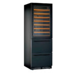 Armario Expositor Refrigerado para Vinos 1 Puerta de Cristal 416 Litros 141 Botellas 7 Estantes 595x685x1795h mm KDW 190 1TB Horekus